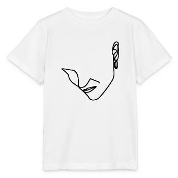 Women Line art - Stanley/Stella MINI CREATOR Kids’ T-Shirt - white - Front - Maike (125cm)