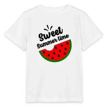 Conception douce de l’heure d’été - T-shirt bio MINI CREATOR Stanley/Stella Enfant - blanc - Devant - Maike (125cm)