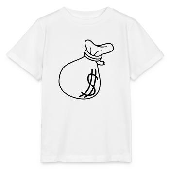 Dollar Symbol Money Bag - Stanley/Stella MINI CREATOR Kids’ T-Shirt - white - Front - Maike (125cm)