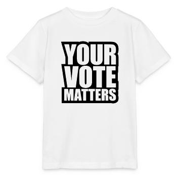 your vote matters quote - Stanley/Stella MINI CREATOR Kids’ T-Shirt - white - Front - Maike (125cm)