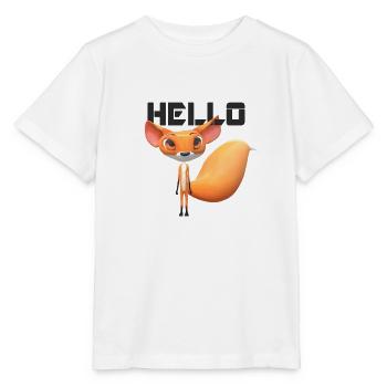 Hello Fox Welcome Animal Stuffed Animal - Stanley/Stella MINI CREATOR Kids’ T-Shirt - white - Front - Maike (125cm)