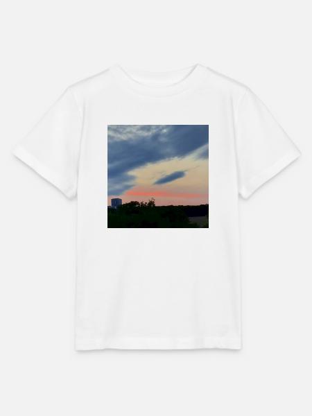 Red sky - Stanley/Stella Kinder T-Shirt MINI CREATOR  - Weiß