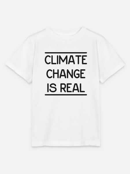 Climate Change is Real - Stanley/Stella Kinder T-Shirt MINI CREATOR - Weiß