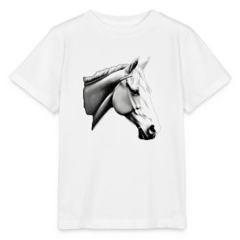 Pferd Skizze Bleistift Pferde Tier Porträts 6 - Stanley/Stella Kinder T-Shirt MINI CREATOR  - Weiß - Vorne - Maike (125cm)