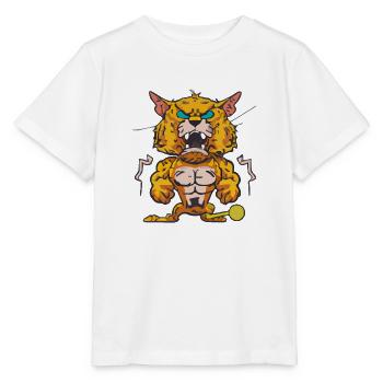 Kraks le tigre énervé - T-shirt bio MINI CREATOR Stanley/Stella Enfant - blanc - Devant - Maike (125cm)
