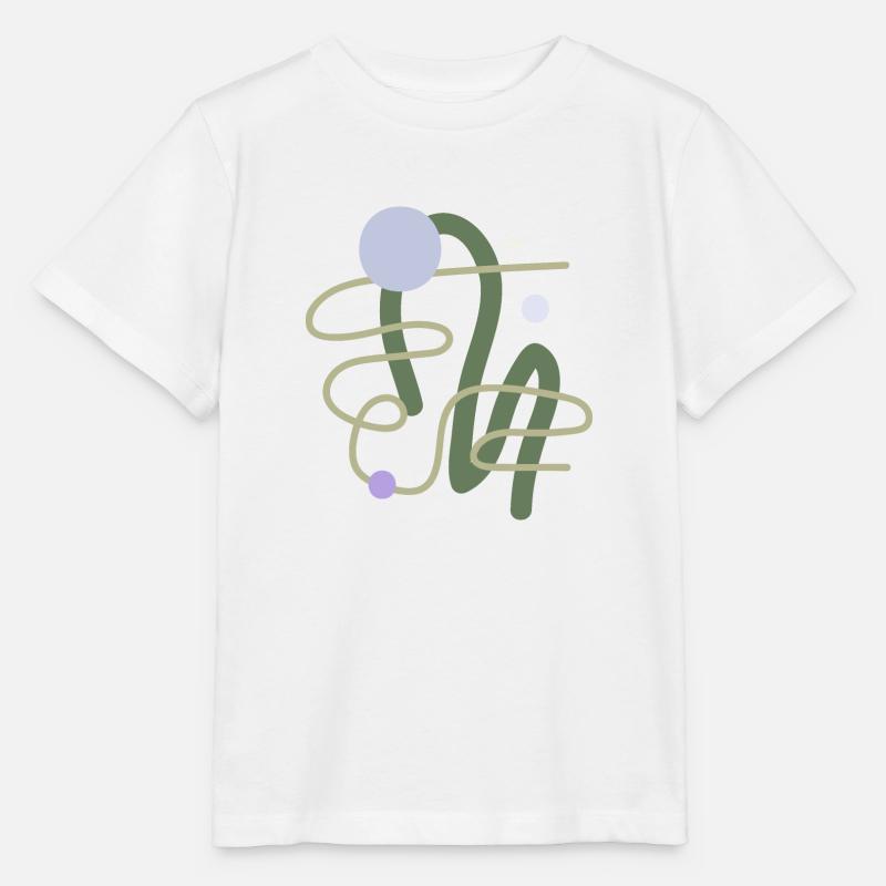 Formes abstraites Pastel Lilas Bio - T-shirt bio MINI CREATOR Stanley/Stella Enfant - blanc