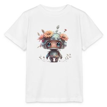 Charmante fille robot - T-shirt bio MINI CREATOR Stanley/Stella Enfant - blanc - Devant - Maike (125cm)