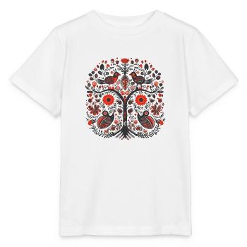 Les oiseaux vintage - T-shirt bio MINI CREATOR Stanley/Stella Enfant - blanc - Devant - Maike (125cm)