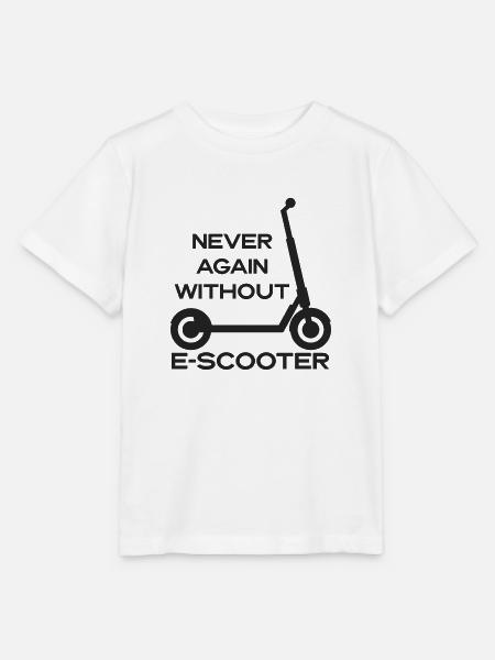 E-Scooter Roller Scooter - Stanley/Stella Kinder T-Shirt MINI CREATOR  - Weiß