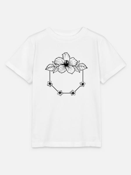 Hibiscus Boho Flower 2 - Stanley/Stella Kinder T-Shirt MINI CREATOR  - Weiß