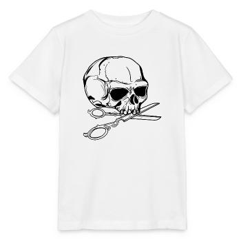 Schneider // Skull // Illustration - Stanley/Stella Kinder T-Shirt MINI CREATOR  - Weiß - Vorne - Maike (125cm)