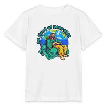 Jésus fatigué - T-shirt bio MINI CREATOR Stanley/Stella Enfant - blanc - Devant - Maike (125cm)