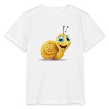 Funny snail for kids - Stanley/Stella MINI CREATOR Kids’ T-Shirt - white - Front - Maike (125cm)