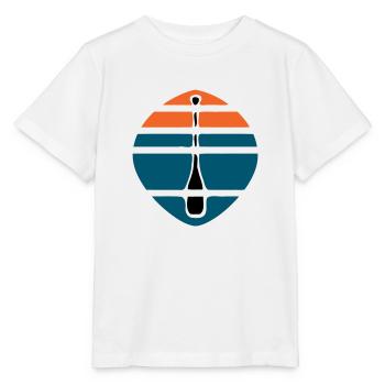 Paddel Sonnenuntergang Logo - Stanley/Stella Kinder T-Shirt MINI CREATOR  - Weiß - Vorne - Maike (125cm)