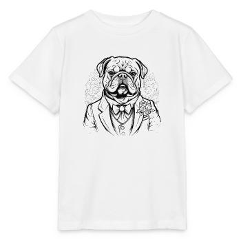 Mode Chien - T-shirt bio MINI CREATOR Stanley/Stella Enfant - blanc - Devant - Maike (125cm)