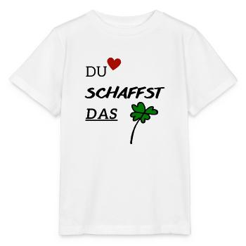 Du schaffst das - Stanley/Stella Kinder T-Shirt MINI CREATOR  - Weiß - Vorne - Maike (125cm)
