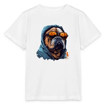 Urban Bulldog: Streetwise Bulldog Vibes - T-shirt bio MINI CREATOR Stanley/Stella Enfant - blanc - Devant - Maike (125cm)