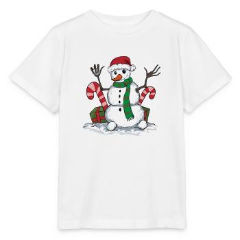 Conception hivernale du bonhomme de neige - T-shirt bio MINI CREATOR Stanley/Stella Enfant - blanc - Devant - Maike (125cm)
