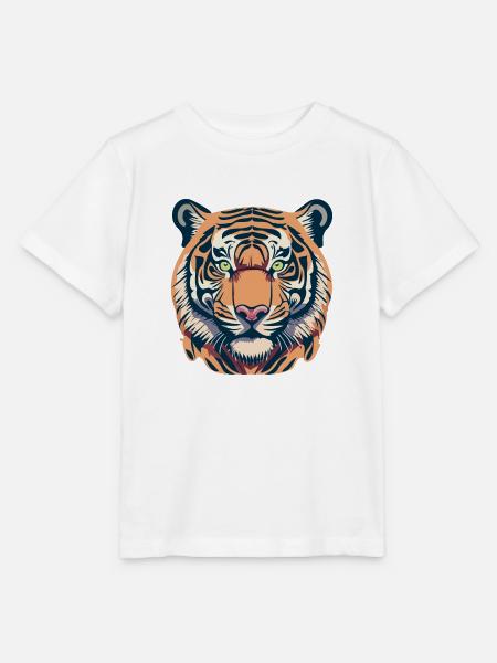 Tiger / König / Dschungel - Stanley/Stella Kinder T-Shirt MINI CREATOR - Weiß
