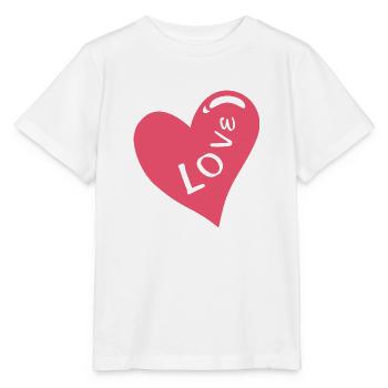 Rosa Herz - Stanley/Stella Kinder T-Shirt MINI CREATOR  - Weiß - Vorne - Maike (125cm)