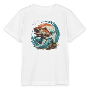 Angeln Fishing Ausflug Fische See Angelrute fisher - Stanley/Stella Kinder T-Shirt MINI CREATOR  - Weiß - Vorne - Maike (125cm)