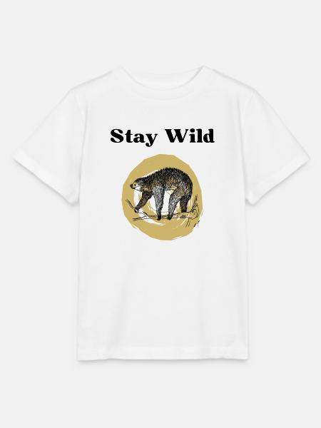 Stay Wild - Stanley/Stella Kinder T-Shirt MINI CREATOR - Weiß