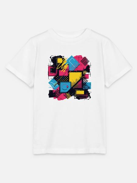 RetroSquare - Verpixelte Abstraktion - Stanley/Stella Kinder T-Shirt MINI CREATOR  - Weiß
