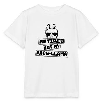Nicht mein Prob Lama Ruhestand Prob-Llama im Ruhestand - Stanley/Stella Kinder T-Shirt MINI CREATOR  - Weiß - Vorne - Maike (125cm)