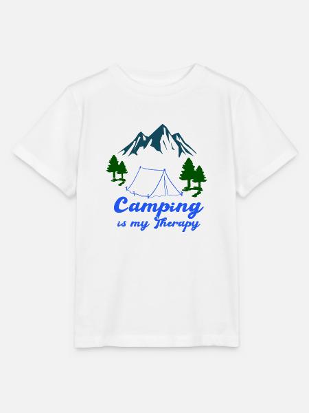 camping therapy - Stanley/Stella Kinder T-Shirt MINI CREATOR  - Weiß