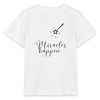 Miracles happen - Stanley/Stella MINI CREATOR Kids’ T-Shirt - white - Front - Maike (125cm)