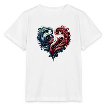 Cœur - T-shirt bio MINI CREATOR Stanley/Stella Enfant - blanc - Devant - Maike (125cm)