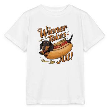 Wiener takes all - Stanley/Stella MINI CREATOR Kids’ T-Shirt - white - Front - Maike (125cm)