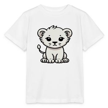 Lion cub - Stanley/Stella MINI CREATOR Kids’ T-Shirt - white - Front - Maike (125cm)