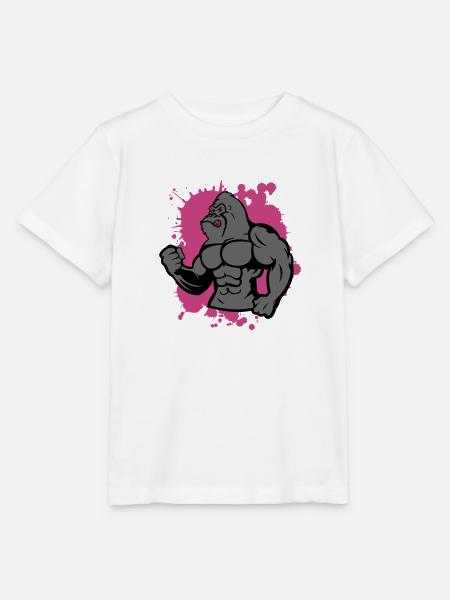 gorilla stark tier - Stanley/Stella Kinder T-Shirt MINI CREATOR  - Weiß