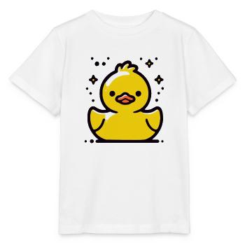 Quietschente Badeente - Stanley/Stella Kinder T-Shirt MINI CREATOR  - Weiß - Vorne - Maike (125cm)