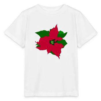Poinsettia - T-shirt bio MINI CREATOR Stanley/Stella Enfant - blanc - Devant - Maike (125cm)
