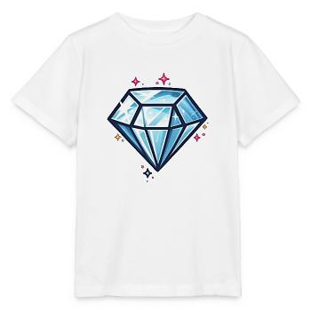 Glitzer Diamant - Stanley/Stella Kinder T-Shirt MINI CREATOR  - Weiß - Vorne - Maike (125cm)