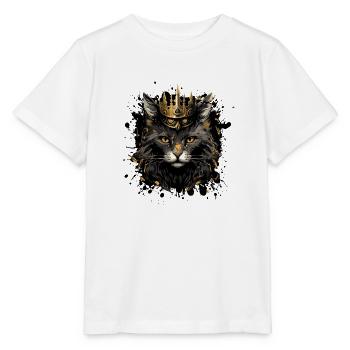 Cat Animal Crown - Stanley/Stella MINI CREATOR Kids’ T-Shirt - white - Front - Maike (125cm)