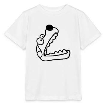 Dog Big Mouth Snout Hunger Looking Up - Stanley/Stella MINI CREATOR Kids’ T-Shirt - white - Front - Maike (125cm)