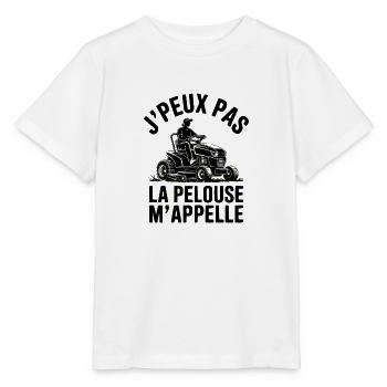 J’Peux Pas, La Pelouse M’Appelle - T-shirt bio MINI CREATOR Stanley/Stella Enfant - blanc - Devant - Maike (125cm)