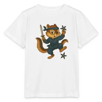 Ninja Chipmunk - Stanley/Stella MINI CREATOR Kids’ T-Shirt - white - Front - Maike (125cm)