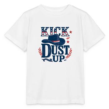 Kick Dust Up Cowboy - Western - Country - Stanley/Stella MINI CREATOR Kids’ T-Shirt - white - Front - Maike (125cm)