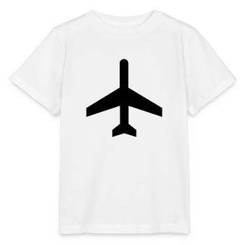 Avion, jet, aéroport, piste - T-shirt bio MINI CREATOR Stanley/Stella Enfant - blanc - Devant - Maike (125cm)