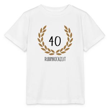 Hochzeitstag 40 - Stanley/Stella Kinder T-Shirt MINI CREATOR  - Weiß - Vorne - Maike (125cm)