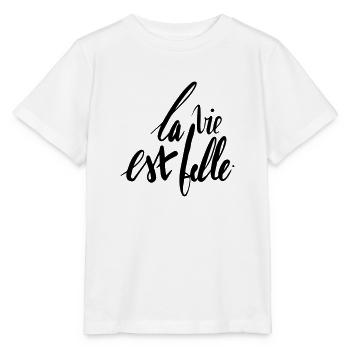 LA VIE EST BELLE - T-shirt bio MINI CREATOR Stanley/Stella Enfant - blanc - Devant - Maike (125cm)
