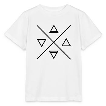 Die klassischen 4 Elemente, Alchemie Dreiecke, Feu - Stanley/Stella Kinder T-Shirt MINI CREATOR  - Weiß - Vorne - Maike (125cm)
