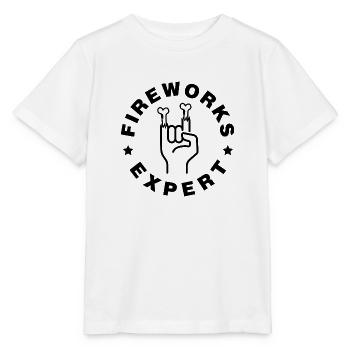 Fireworks Expert Firework Firecracker Pyro - Stanley/Stella MINI CREATOR Kids’ T-Shirt - white - Front - Maike (125cm)