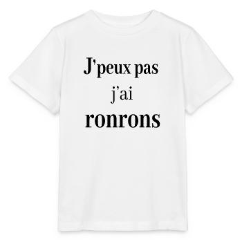 j peux pas j ai ronrons - T-shirt bio MINI CREATOR Stanley/Stella Enfant - blanc - Devant - Maike (125cm)