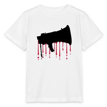 Bluttropfen Megafon Propaganda Lautsprecher - Stanley/Stella Kinder T-Shirt MINI CREATOR  - Weiß - Vorne - Maike (125cm)