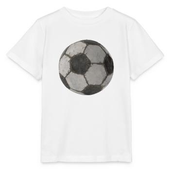 Dirty Football 3D Soccer Ball - Stanley/Stella Kinder T-Shirt MINI CREATOR  - Weiß - Vorne - Maike (125cm)